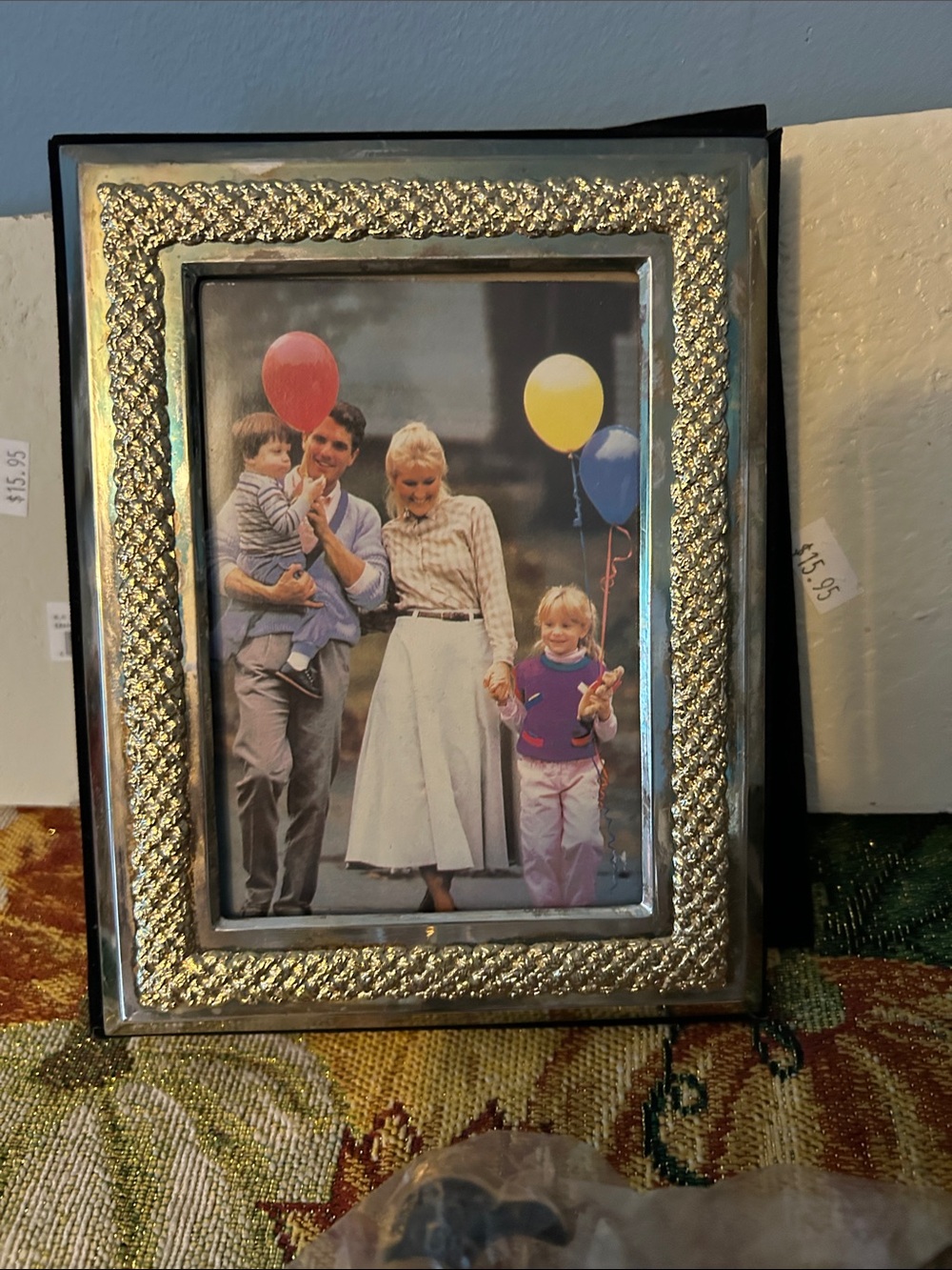 Elegant GODINGER Gold /Silver Medal Textured Photo Frame and Photo Album Velvet